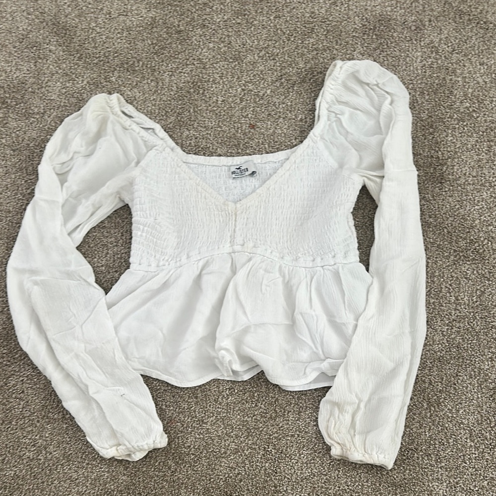 Hollister White Long Sleeve Top